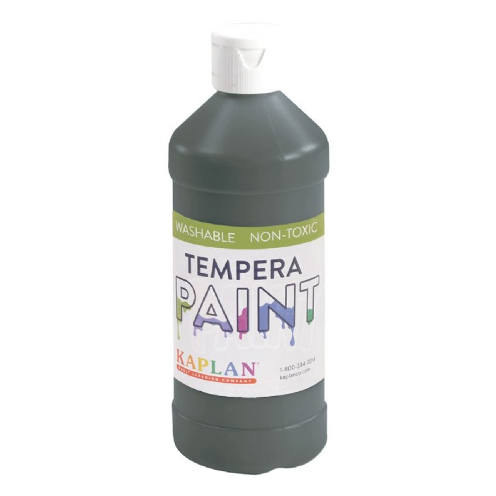 Primary Image of Kaplan Washable Tempera Paint - Black - 16 oz