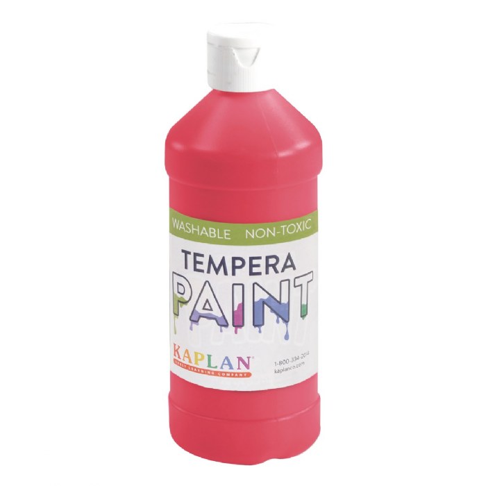 Primary Image of Kaplan Washable Tempera Paint - Red - 16 oz