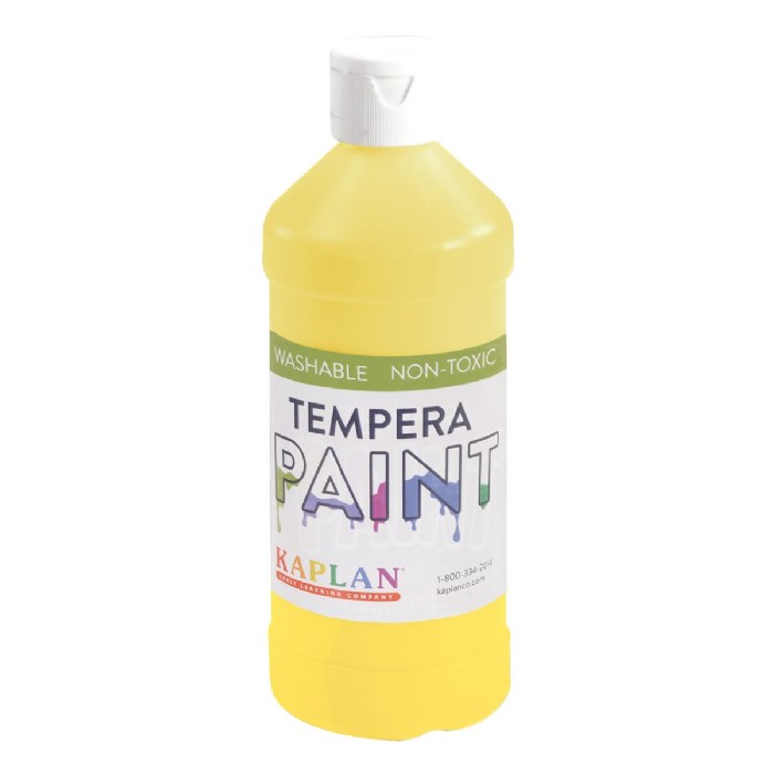 Primary Image of Kaplan Washable Tempera Paint - Yellow - 16 oz