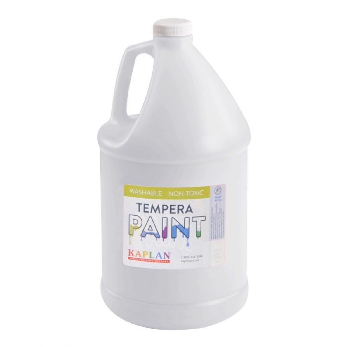 Primary Image of Kaplan Washable Tempera Paint - White - 1 Gallon
