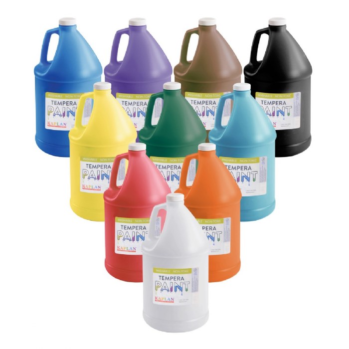 Primary Image of Kaplan Washable Tempera Paint Gallon Assortment
