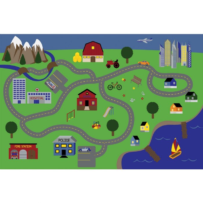 Primary Image of Where I Live Transportation Carpet - 6' x 9' Rectangle
