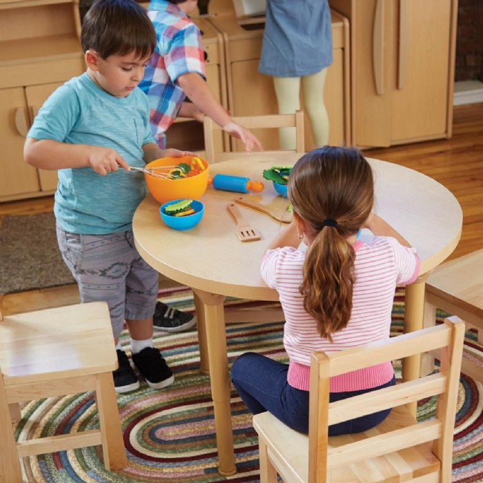 Alternate Image #1 of Laminate 30" Round Table with 15" - 24" Adjustable Legs