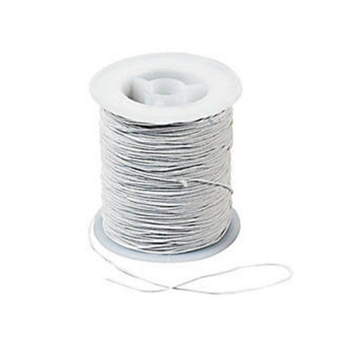 Primary Image of White Elastic Cord - 100 Yards