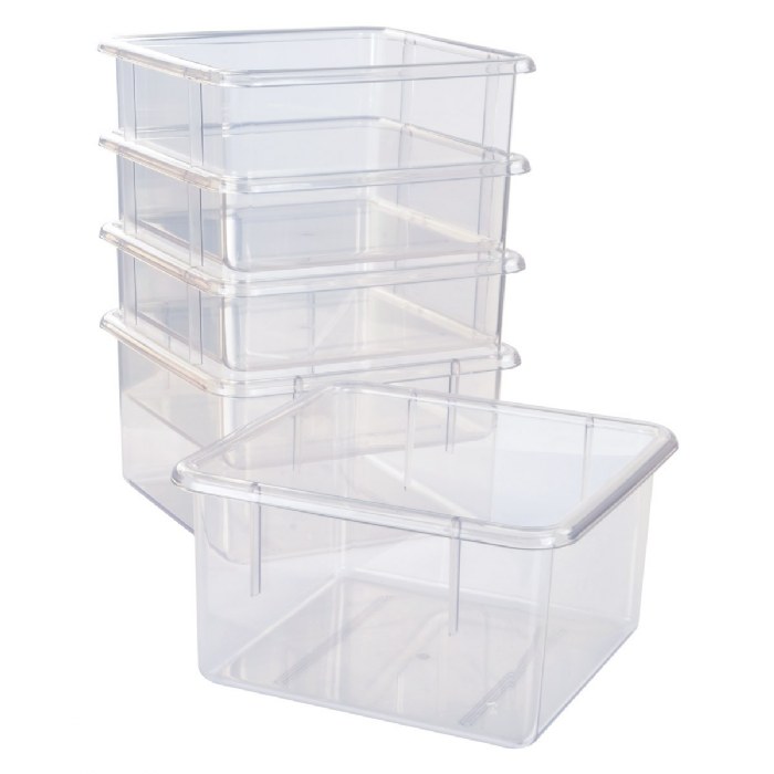 Primary Image of 5 Clear Bins for 10-Cubby Wall Locker