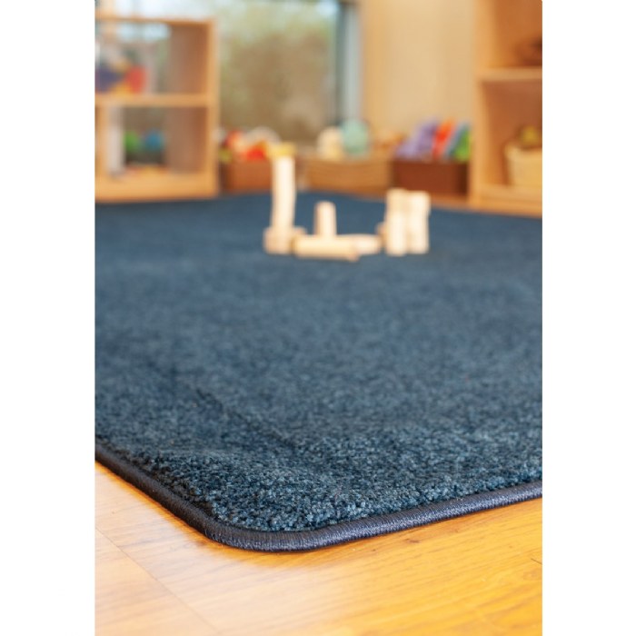 Alternate Image #1 of Nature Inspired Carpet - Navy - 6' x 9' Rectangle
