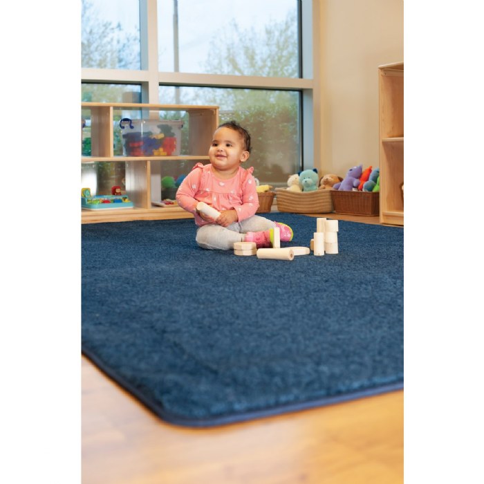 Alternate Image #1 of Nature Inspired Carpet - Navy - 6' x 9' Rectangle