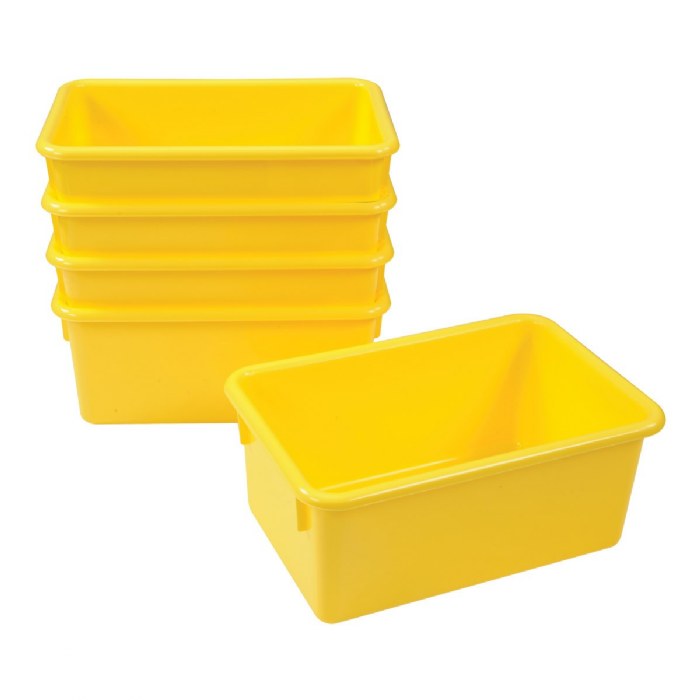 Primary Image of Yellow Colored Storage Bin - Set of 5