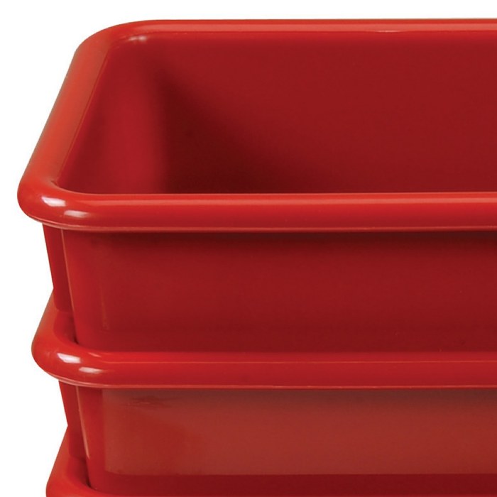 Alternate Image #1 of Red Colored Storage Bin - Set of 5