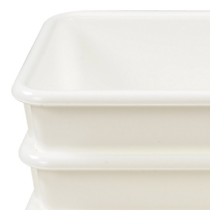 Alternate Image #1 of White Colored Storage Bin - Set of 5