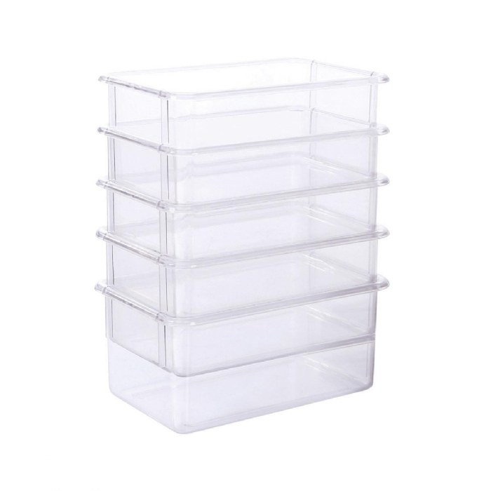 Primary Image of Clear Storage Bins - Set of 5