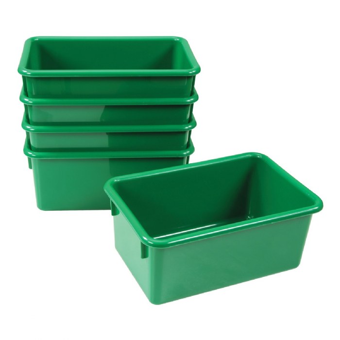 Primary Image of Color Storage Bin - Green - Set of 20