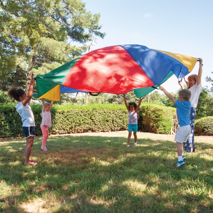 Alternate Image #1 of 20' Rainbow Parachute with 16 Handles
