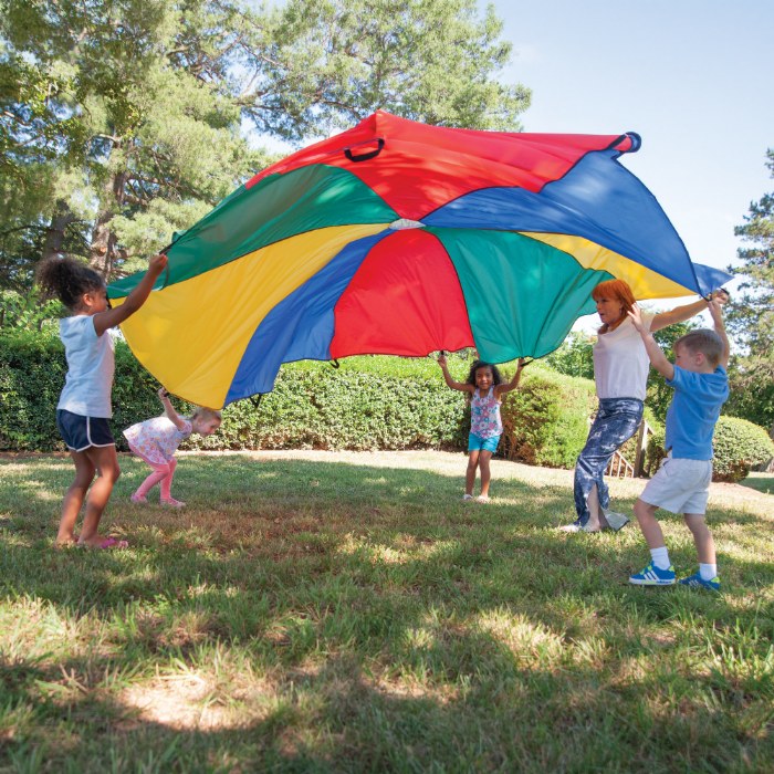 Alternate Image #1 of 20' Rainbow Parachute with 16 Handles