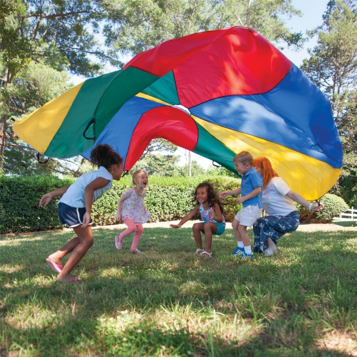 Alternate Image #1 of 20' Rainbow Parachute with 16 Handles
