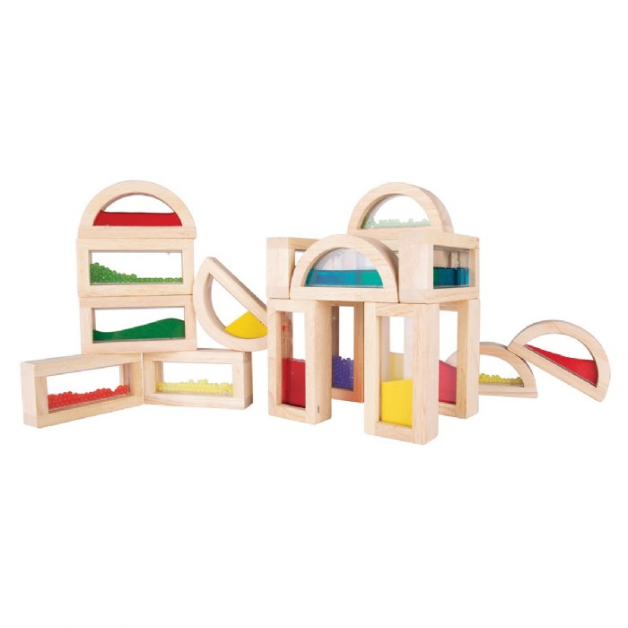 Alternate Image #1 of Sensory Rainbow Blocks&reg; - 18 Pieces