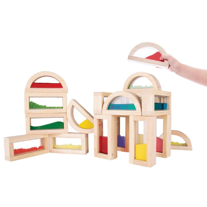 Alternate Image #1 of Sensory Rainbow Blocks&reg; - 18 Pieces