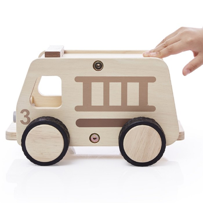 Alternate Image #1 of Wooden Fire Truck