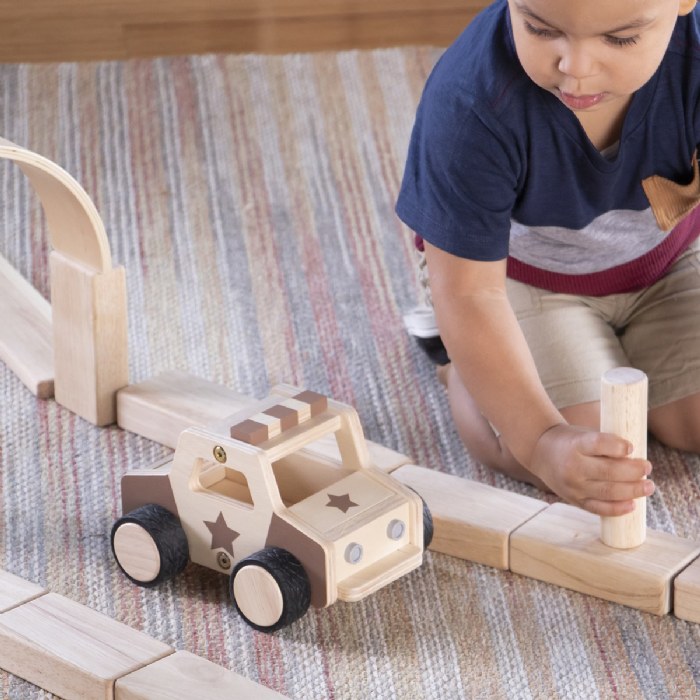 Alternate Image #1 of Wooden Police Car