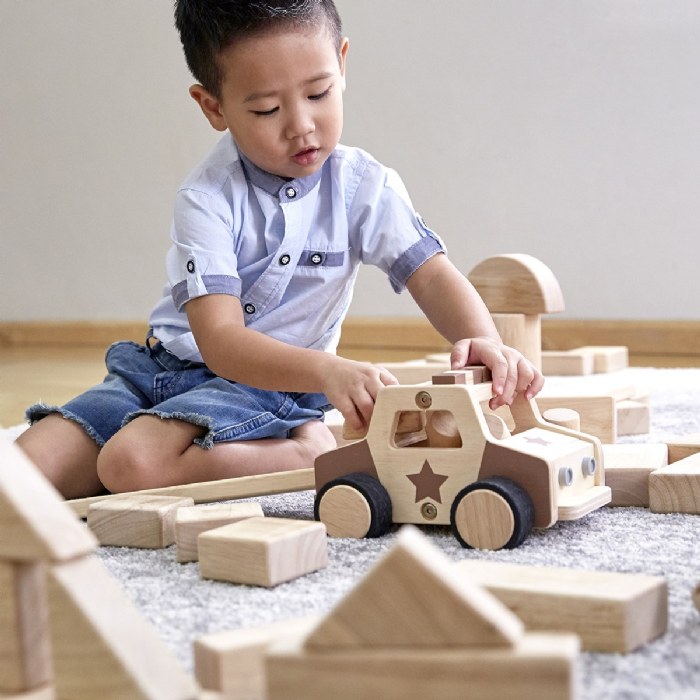 Alternate Image #1 of Wooden Police Car