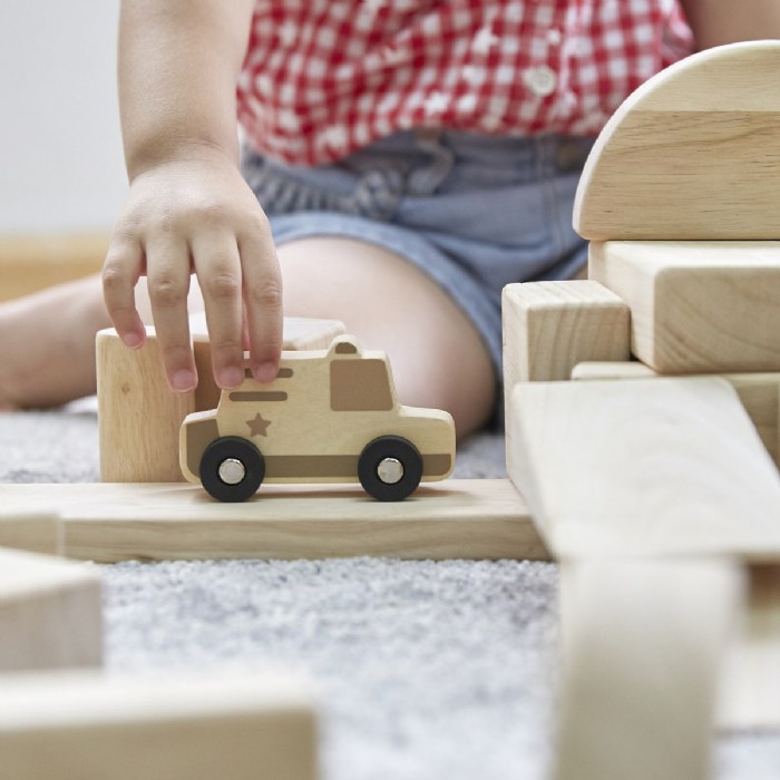 Alternate Image #1 of Mini Wooden Vehicles - 10 Pieces