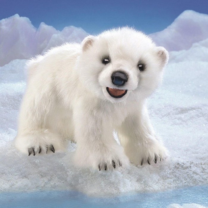 Alternate Image #1 of Soft Polar Bear Hand Puppet