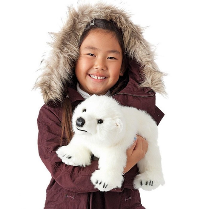 Alternate Image #1 of Soft Polar Bear Hand Puppet