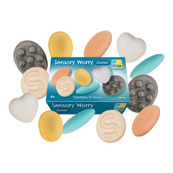 Alternate Image #1 of Sensory Worry Stones - 12 Pieces