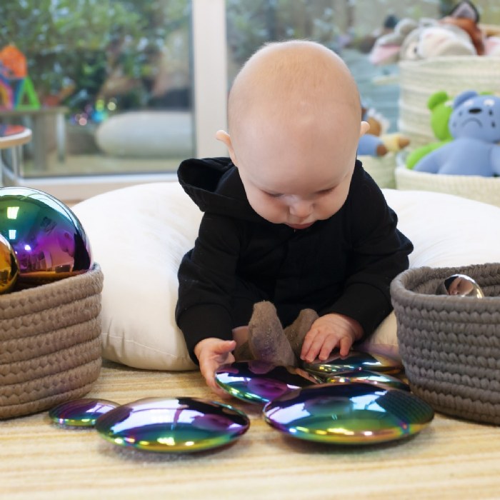 Alternate Image #1 of Sensory Reflective Buttons Color Burst - 7 Pieces