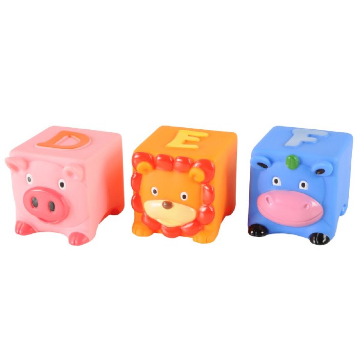 Alternate Image #1 of Soft Critters Pop Blocks - 6 Pieces