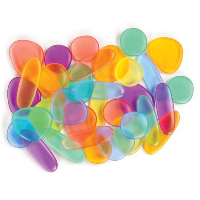 Primary Image of Clear Jr Rainbow Pebbles - 36 Pieces