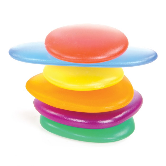 Alternate Image #1 of Clear Jr Rainbow Pebbles - 36 Pieces