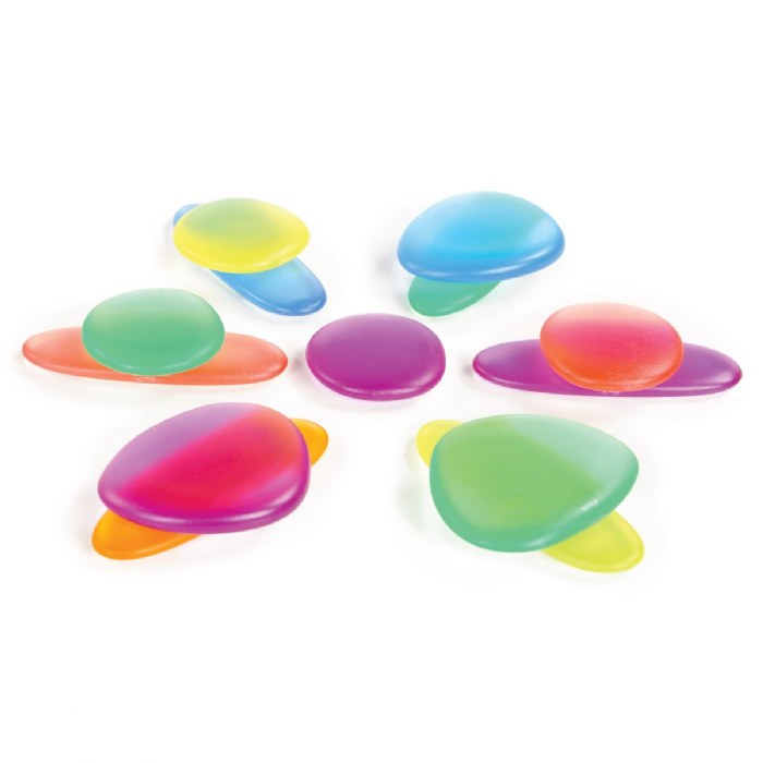 Alternate Image #1 of Clear Jr Rainbow Pebbles - 36 Pieces