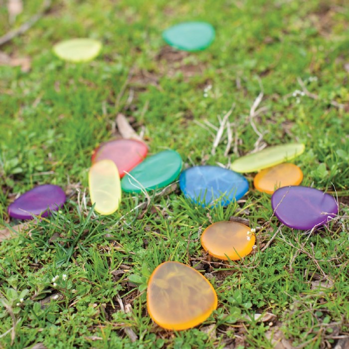 Alternate Image #1 of Clear Jr Rainbow Pebbles - 36 Pieces