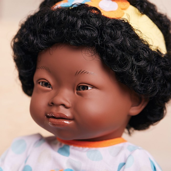 Alternate Image #1 of Doll with Down Syndrome - African Girl 15"