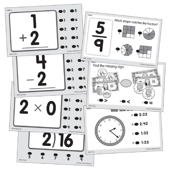 Alternate Image #1 of Power Pen Learning Math Quiz Cards - Set of 7