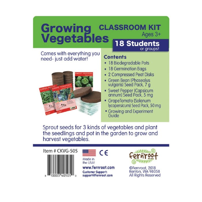 Alternate Image #1 of Growing Vegetables Classroom Kit