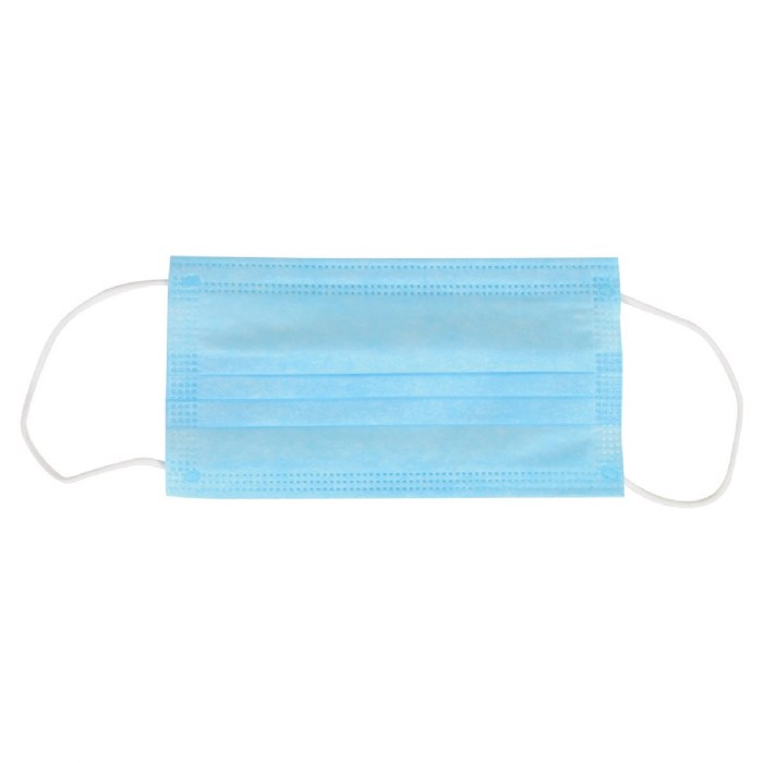 Primary Image of Adult Face Mask 3-Ply - Blue - Set of 50