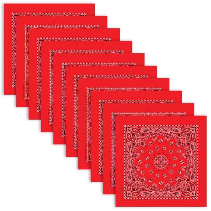 Primary Image of Red Bandana - Set of 10