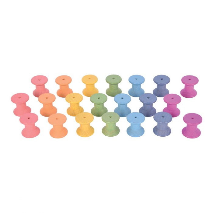 Primary Image of Rainbow Wood Loose Spools - 21 Pieces