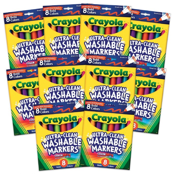 Primary Image of Crayola&reg; Bold Bright Colors Washable Markers 8 Count - Set of 10