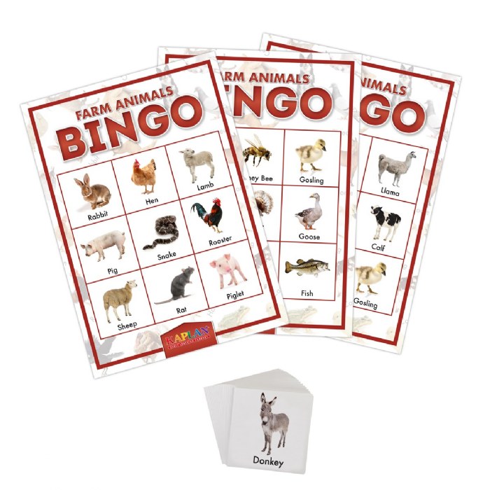 Alternate Image #1 of Kaplan Farm Animals Bingo Game