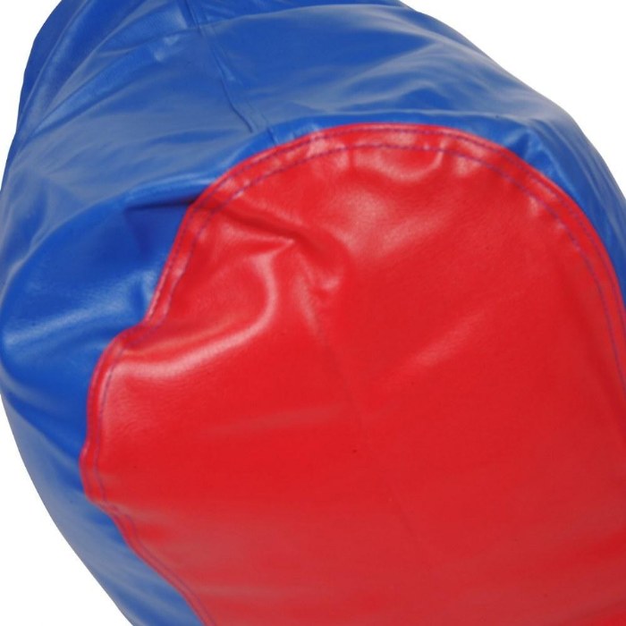 Alternate Image #1 of Vinyl Bean Bag Lounger Chair - Red and Blue