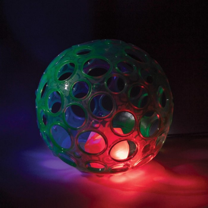 Alternate Image #1 of Light-Up Sensory Ball - Grab n' Glow Textured Ball with Holes
