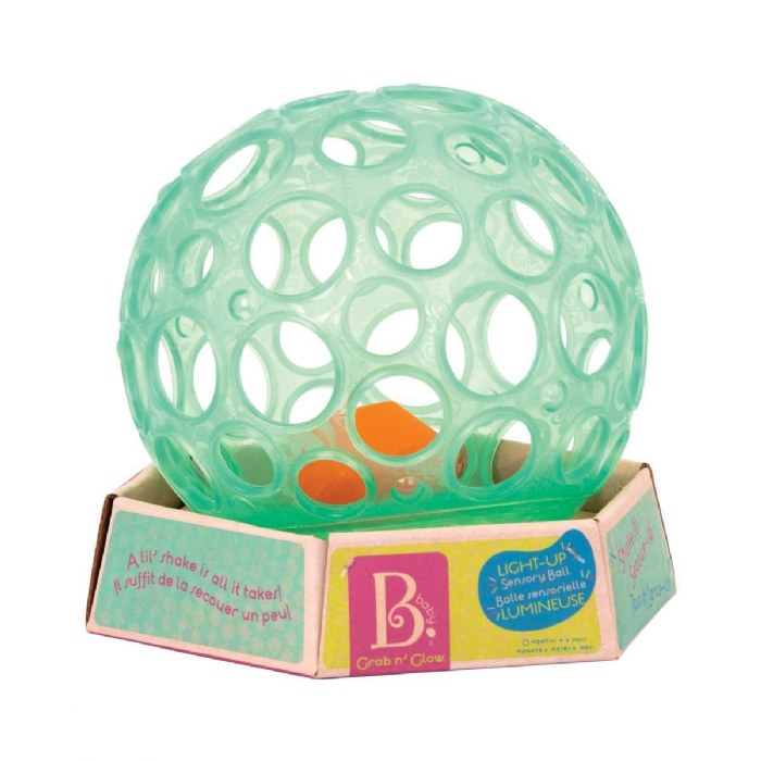 Alternate Image #1 of Light-Up Sensory Ball - Grab n' Glow Textured Ball with Holes