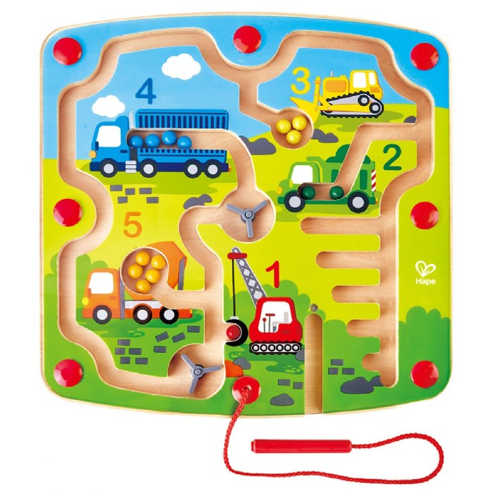 Primary Image of Wooden Construction and Number Magnetic Maze