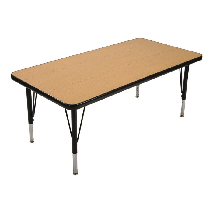 Primary Image of Golden Oak 24" x 36" Rectangle Table With 15" - 24" Adjustable Legs