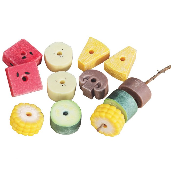 Primary Image of Sensory Play Stones: Threading Kebabs - 12 Pieces