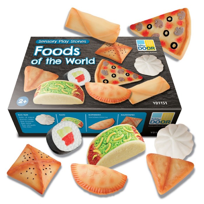 Alternate Image #1 of Sensory Play Stones: Foods of The World - 8 Pieces