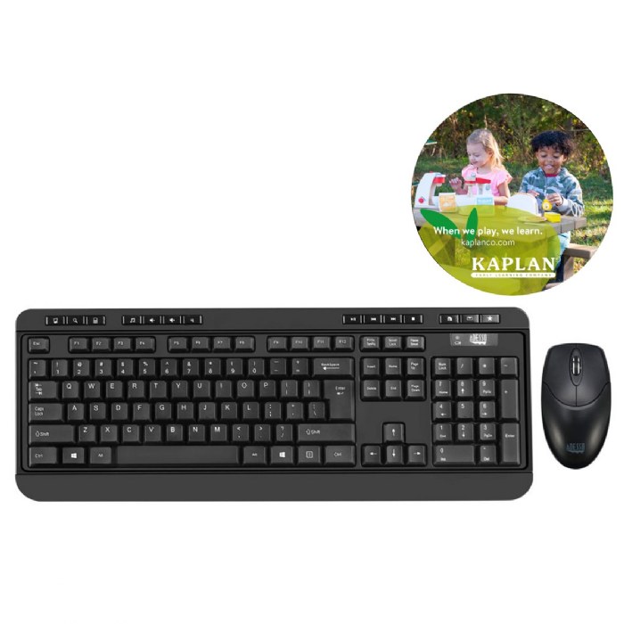 Primary Image of Antimicrobial Wireless Keyboard and Mouse with Free Kaplan Mouse Pad